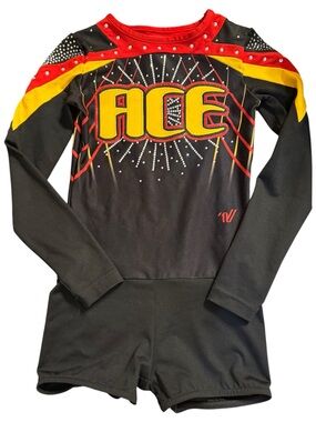 Varsity ACE Cheer Uniform Long Sleeve Cheerleading Bodysuit Youth Small